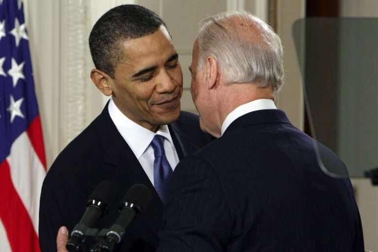 March 23, 2010 | Vice President Joe Biden whispers, "This is a big f------ deal," to President Barack Obama during the Affordable Care Act bill signing ceremony at the White House in Washington, D.C.