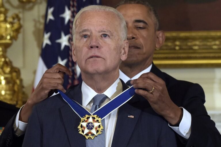 Jan. 12, 2017 | President Barack Obama presents Vice President Joe Biden with the Presidential Medal of Freedom during a White House ceremony in Washington, D.C.