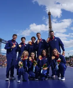 US Olympic figure skating team finally gets its golden moment in shadow of Eiffel Tower 