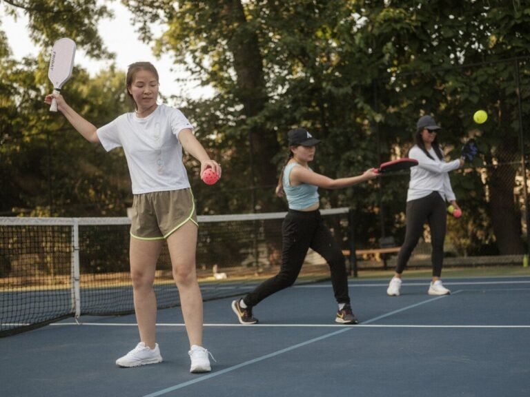 July 28, 2024 | Tiffany Dang plays pickleball with friends and acquaintances near Donald Frady Park.